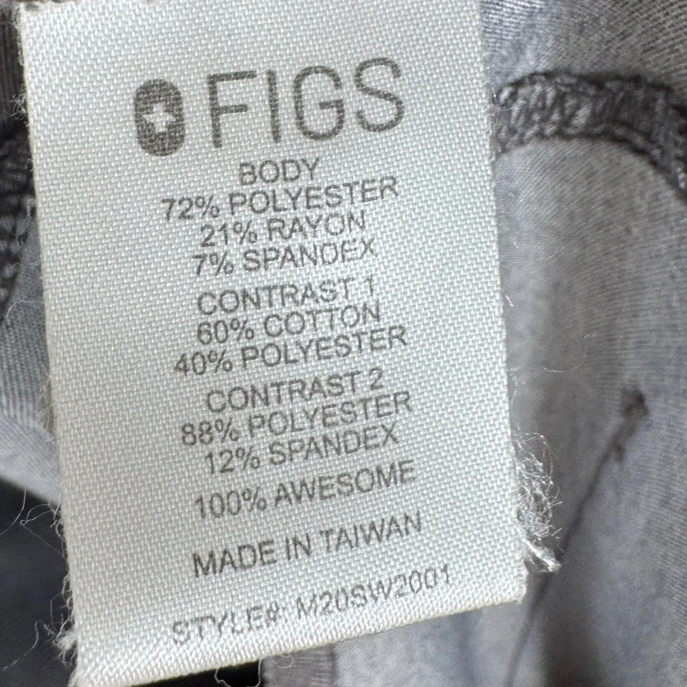 Figs Mens Graphite Straight Leg Scrub Pants, Size S